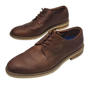 Vince Camuto Oxford Shoe Tacito Men's 11W Brown Leather Lace Up Casual Dress